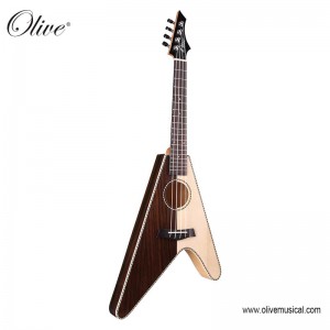 ROCKET U V SHAPE UKULELE CONCERT TENOR | OLIVE