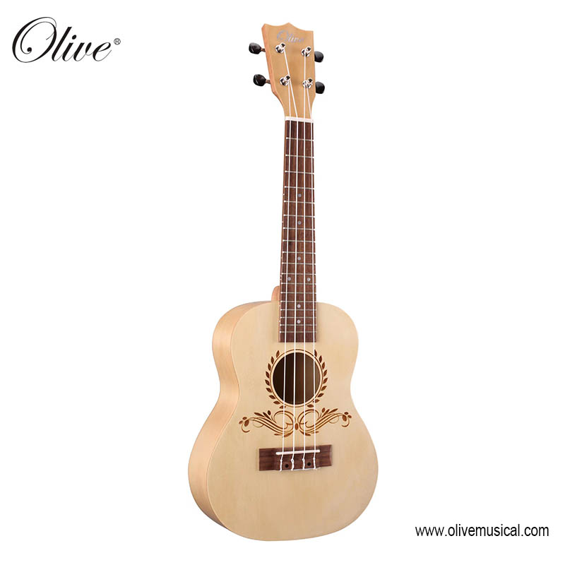 The simple but cheapest and popular model in OLIVE brand products ukulele.It looks ordinary everydayness but its sould is sharp and bright,which creatives a comfortable feeling on our warm heart.